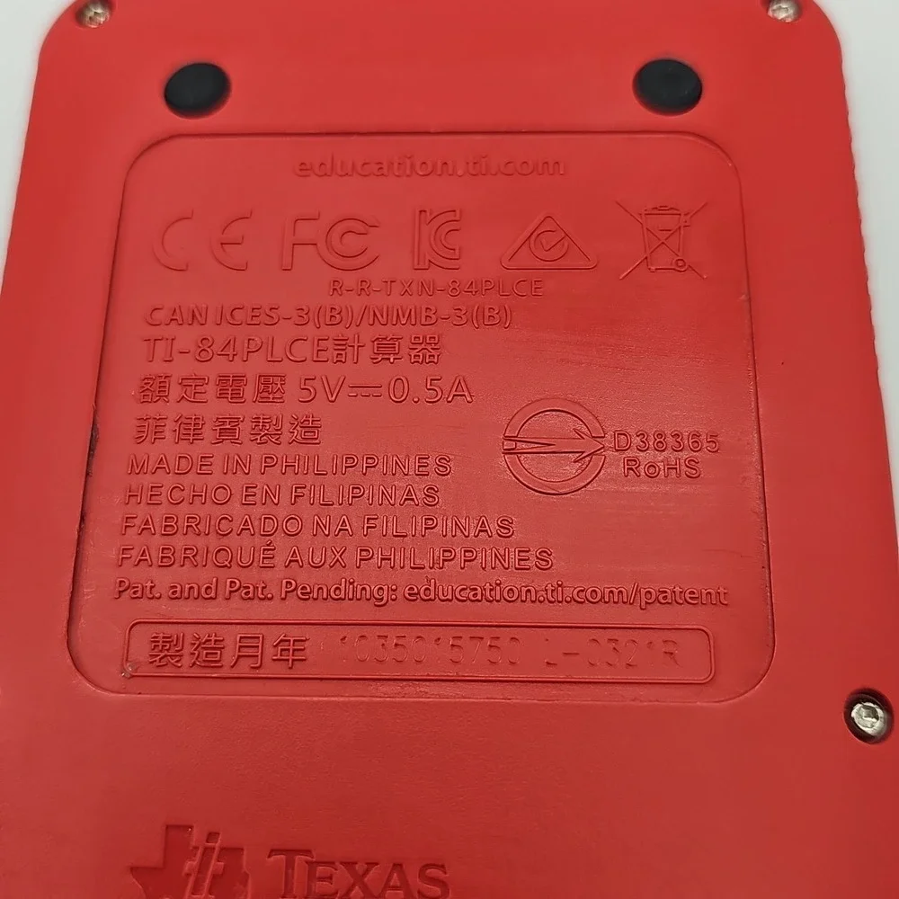 Texas Instruments TI-84 Plus CE Python Graphing College Calculator Red With Case